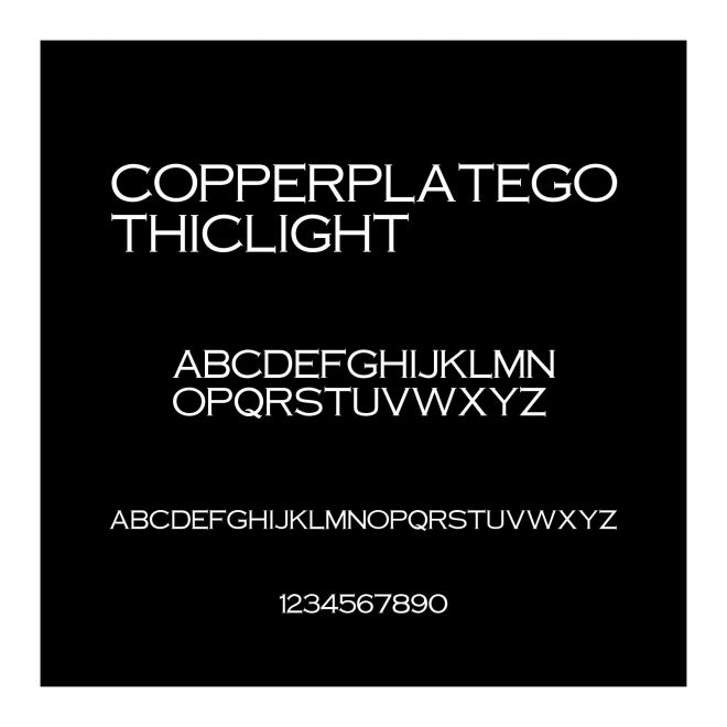 CopperplateGothicLight