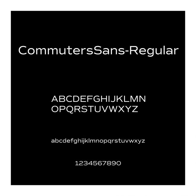 CommutersSans-Regular