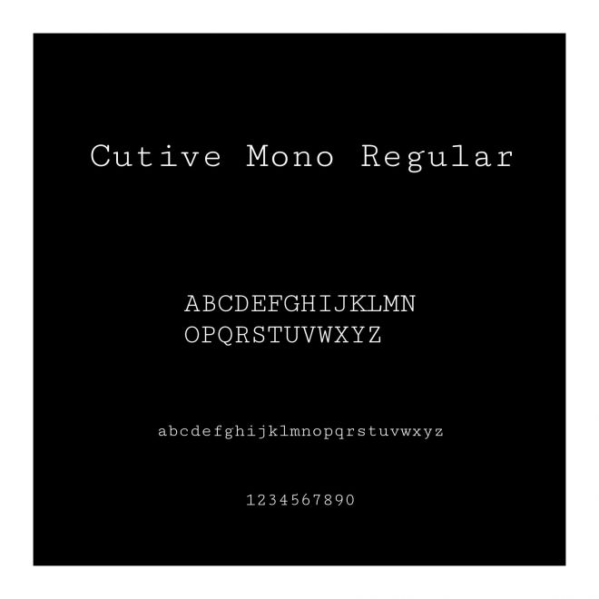 Cutive Mono Regular