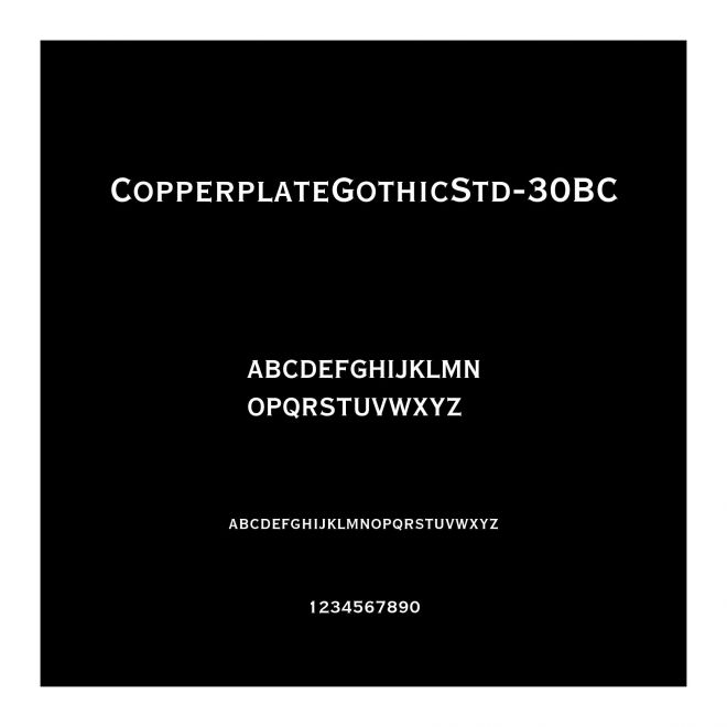 CopperplateGothicStd-30BC