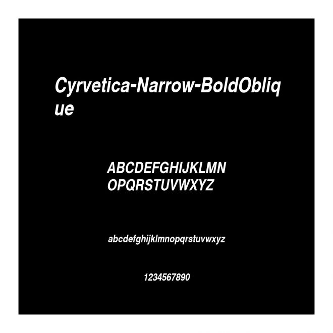 Cyrvetica-Narrow-BoldOblique