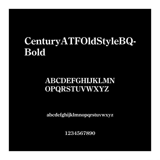 CenturyATFOldStyleBQ-Bold