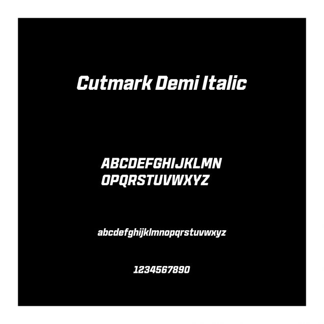Cutmark Demi Italic