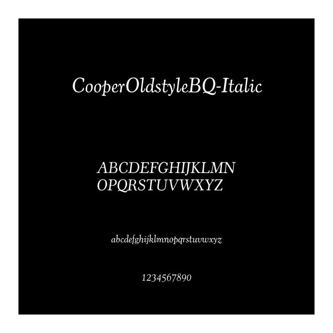 CooperOldstyleBQ-Italic