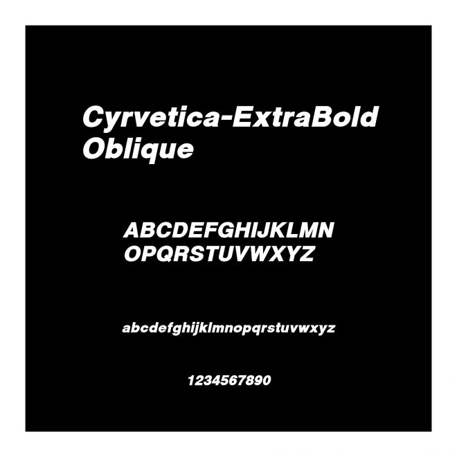 Cyrvetica-ExtraBoldOblique