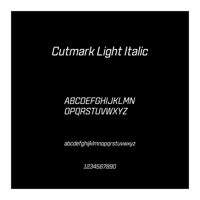 Cutmark Light Italic