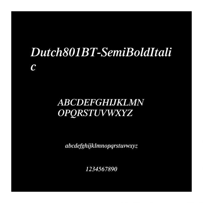 Dutch801BT-SemiBoldItalic