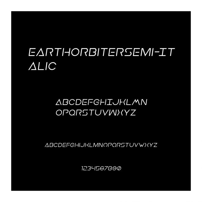 EarthOrbiterSemi-Italic