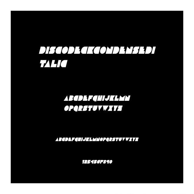 DiscoDeckCondensedItalic