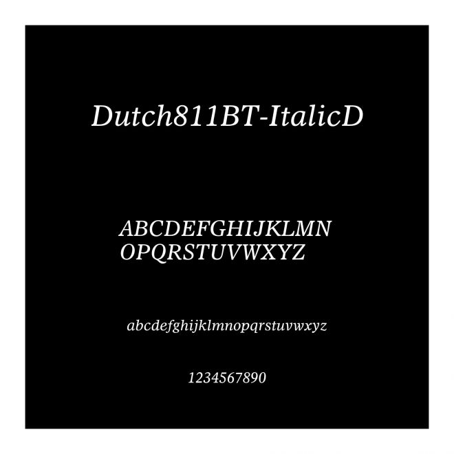 Dutch811BT-ItalicD