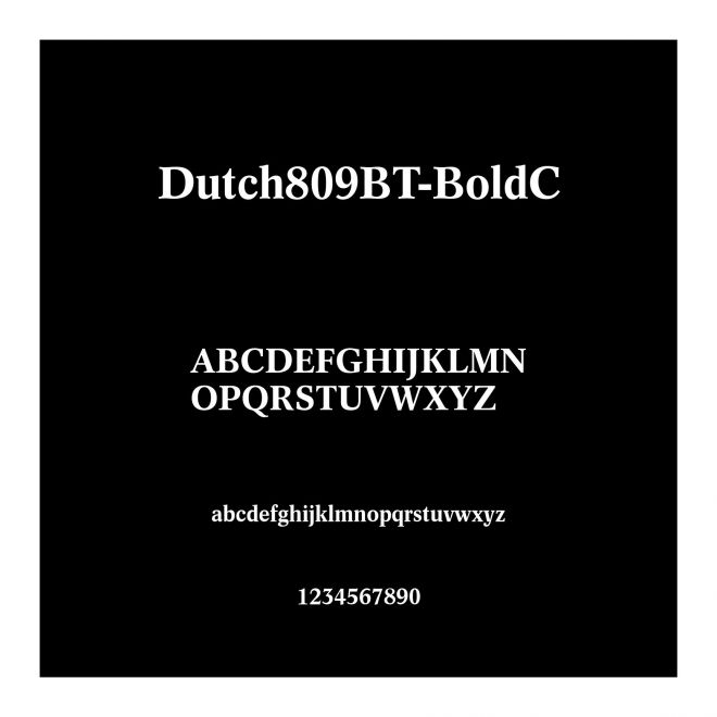Dutch809BT-BoldC