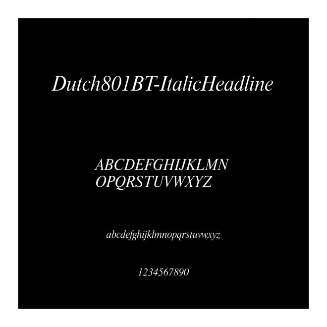 Dutch801BT-ItalicHeadline