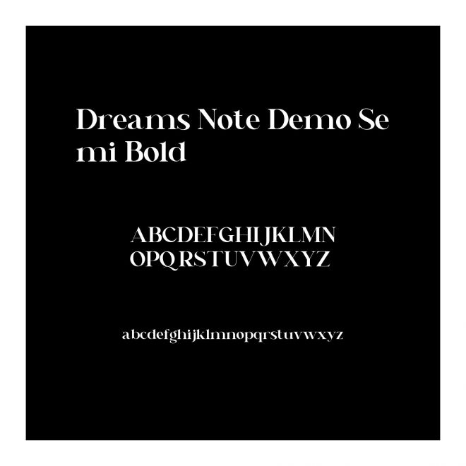 Dreams Note Demo Semi Bold