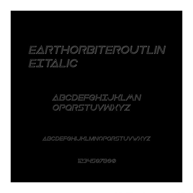 EarthOrbiterOutlineItalic