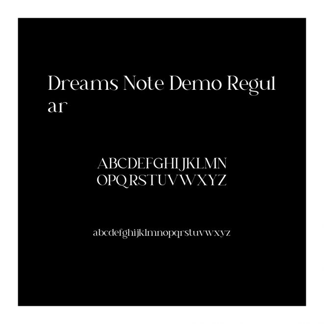 Dreams Note Demo Regular