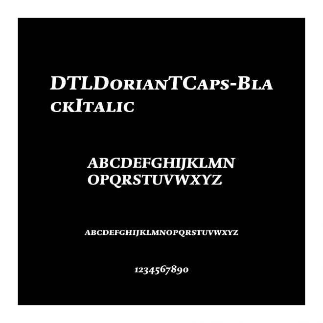 DTLDorianTCaps-BlackItalic
