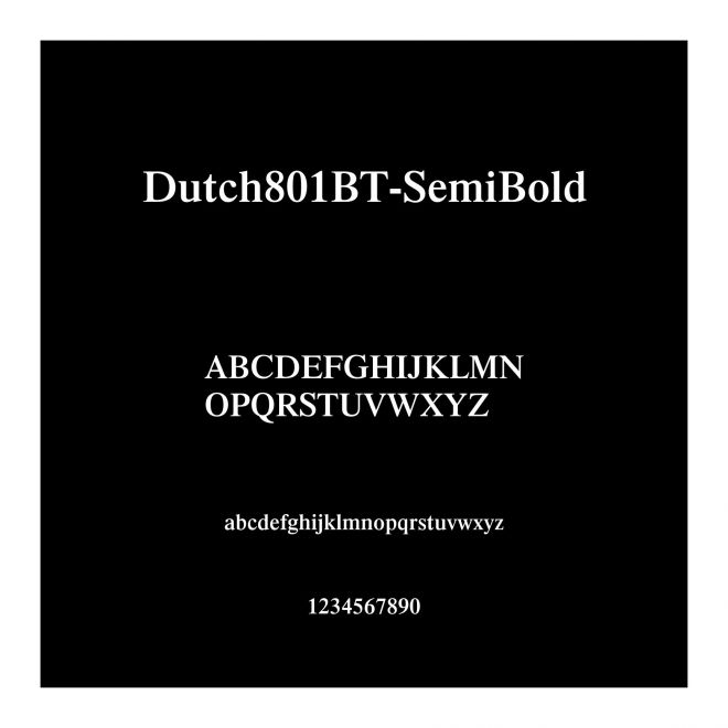 Dutch801BT-SemiBold