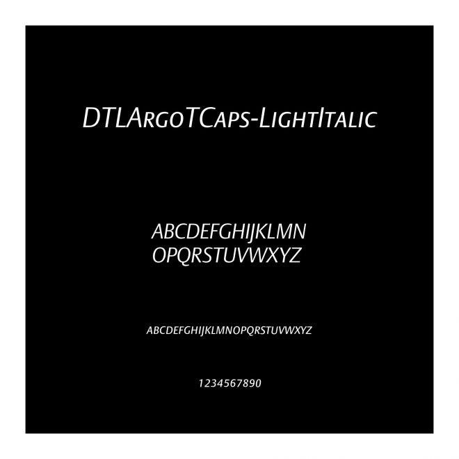 DTLArgoTCaps-LightItalic