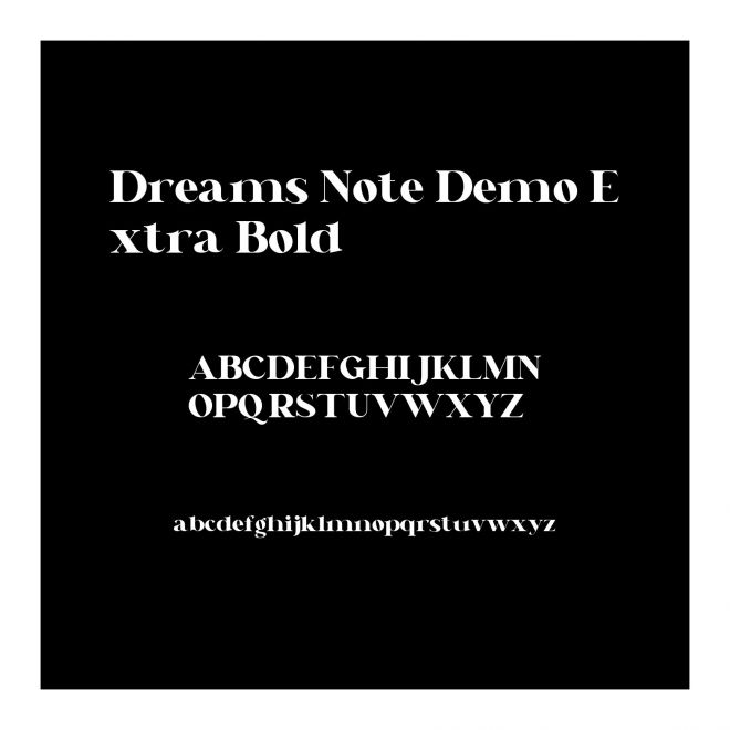 Dreams Note Demo Extra Bold