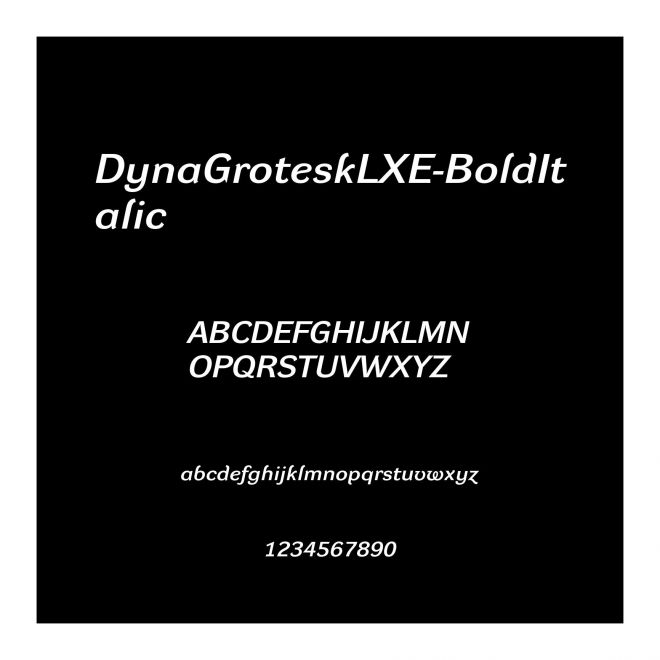 DynaGroteskLXE-BoldItalic