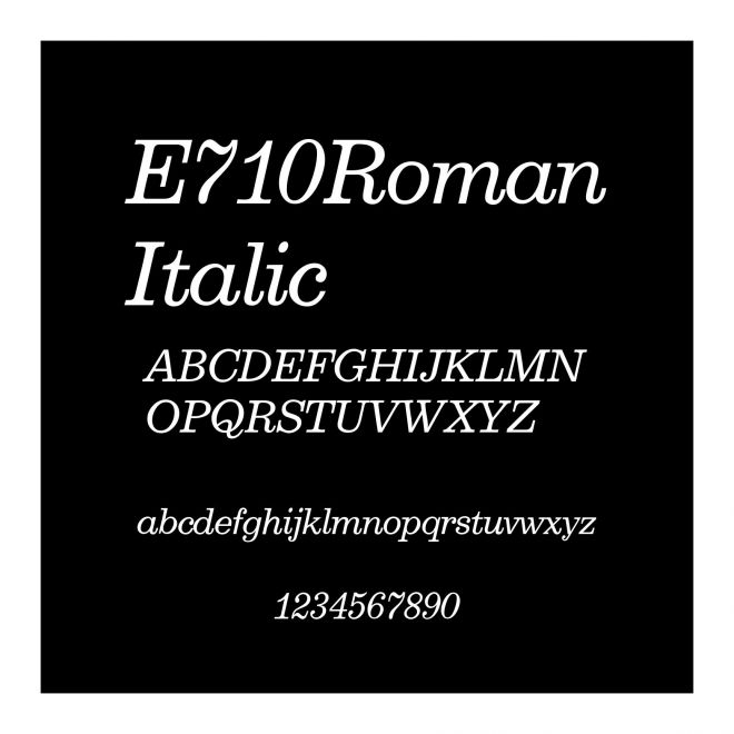 E710RomanItalic