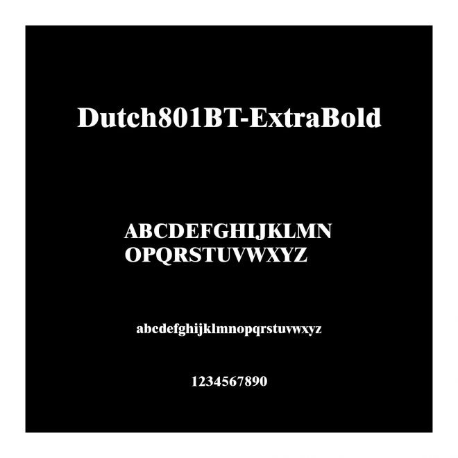 Dutch801BT-ExtraBold