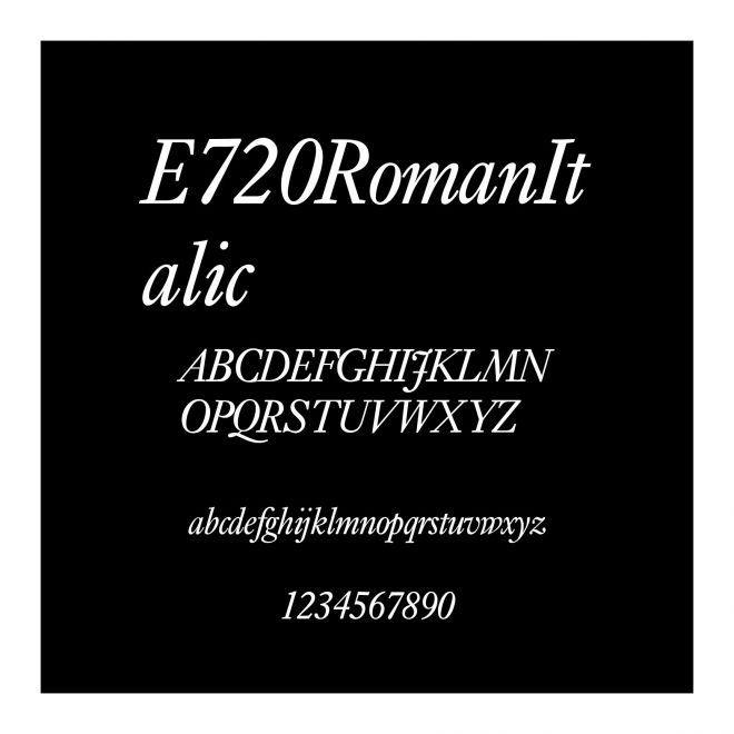 E720RomanItalic