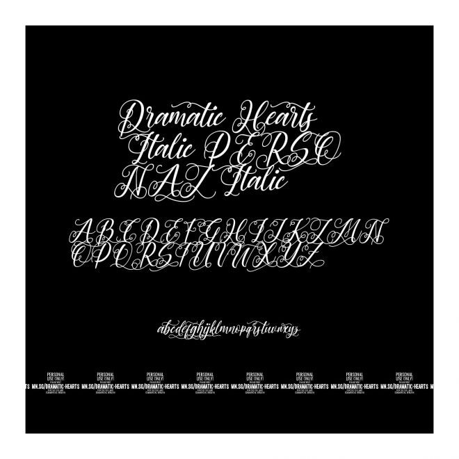 Dramatic Hearts Italic PERSONAL Italic