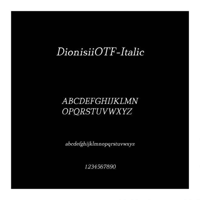 DionisiiOTF-Italic