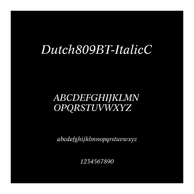 Dutch809BT-ItalicC