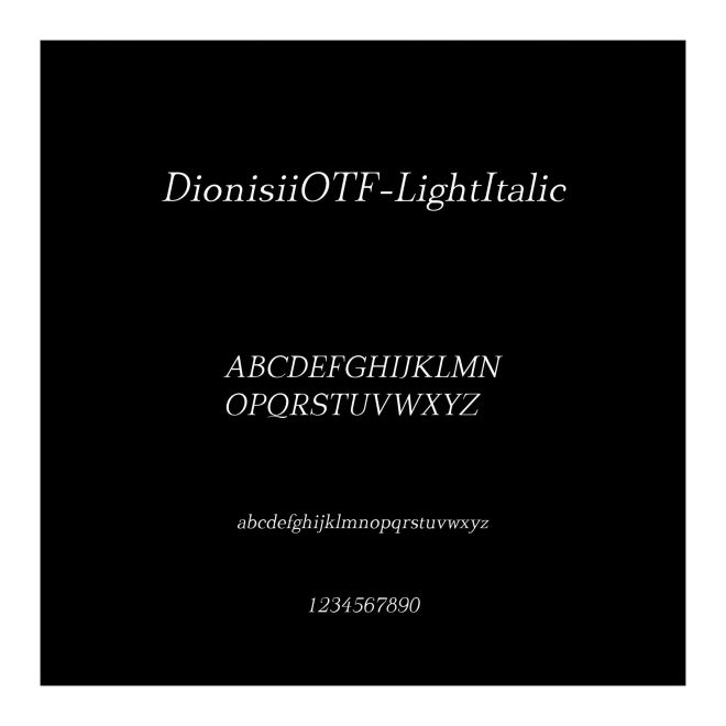 DionisiiOTF-LightItalic