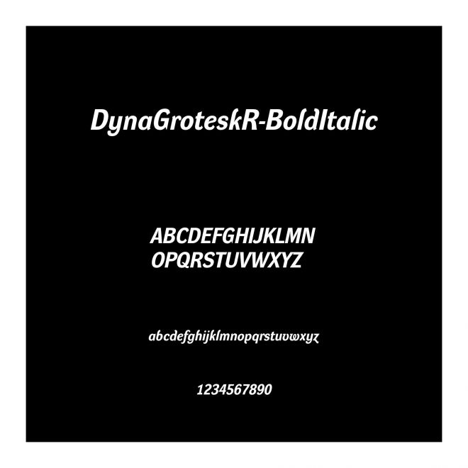 DynaGroteskR-BoldItalic