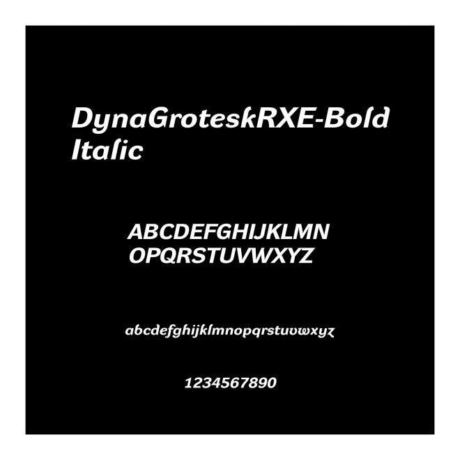 DynaGroteskRXE-BoldItalic