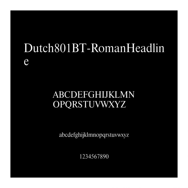 Dutch801BT-RomanHeadline