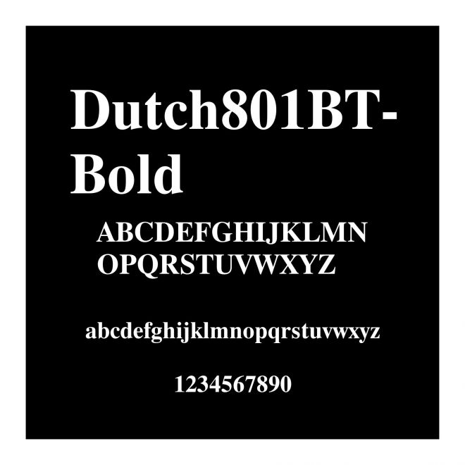 Dutch801BT-Bold