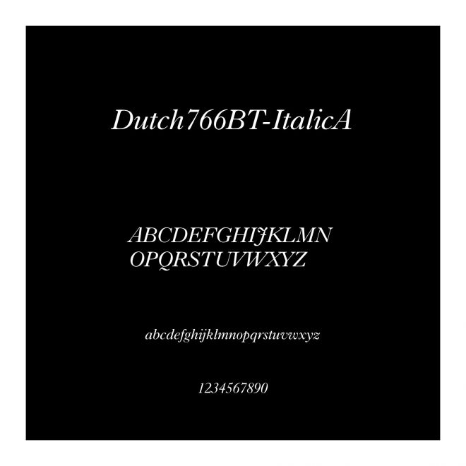 Dutch766BT-ItalicA