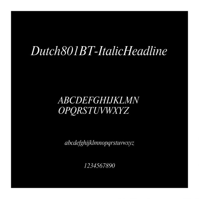 Dutch801BT-ItalicHeadline