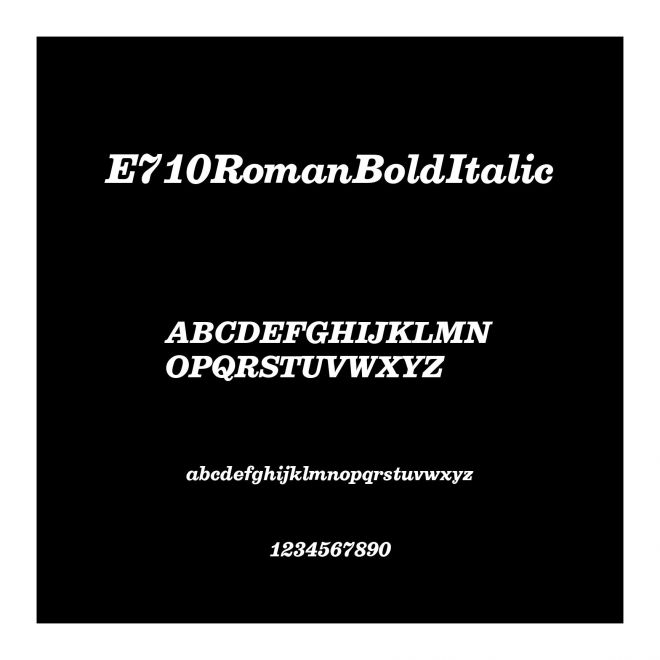 E710RomanBoldItalic