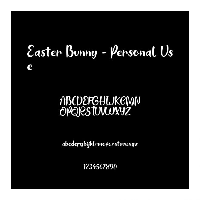 Easter Bunny - Personal Use