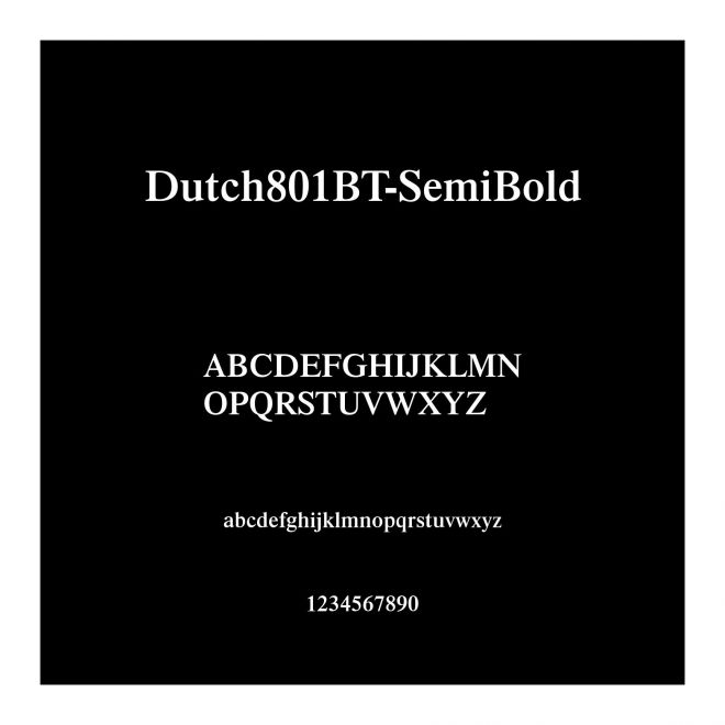 Dutch801BT-SemiBold
