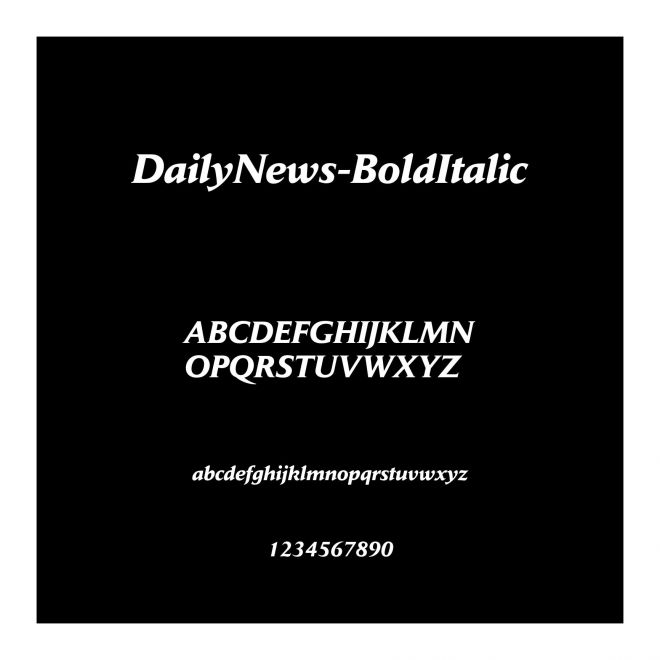 DailyNews-BoldItalic