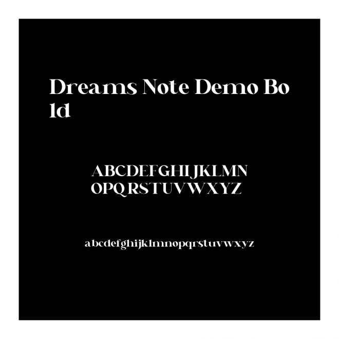 Dreams Note Demo Bold