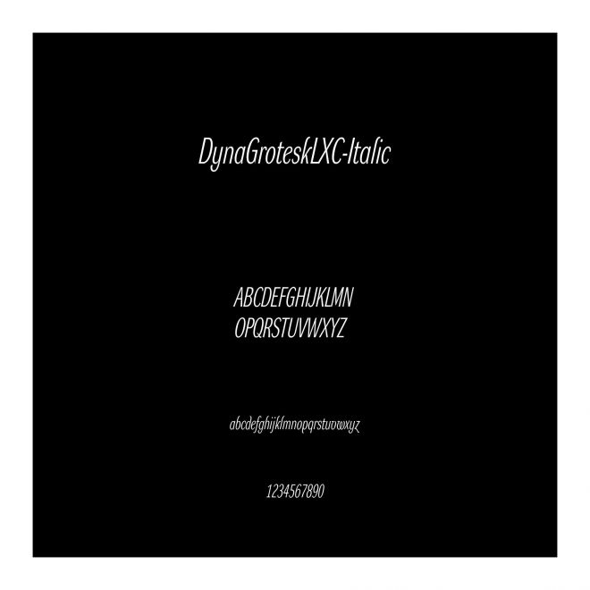 DynaGroteskLXC-Italic