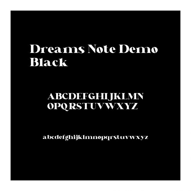 Dreams Note Demo Black