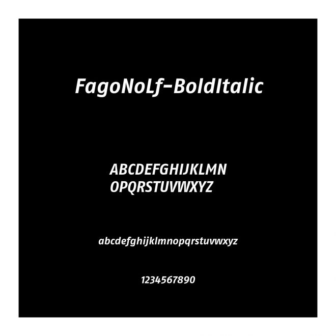 FagoNoLf-BoldItalic