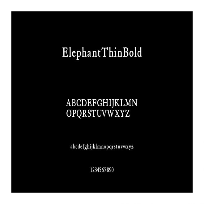 ElephantThinBold