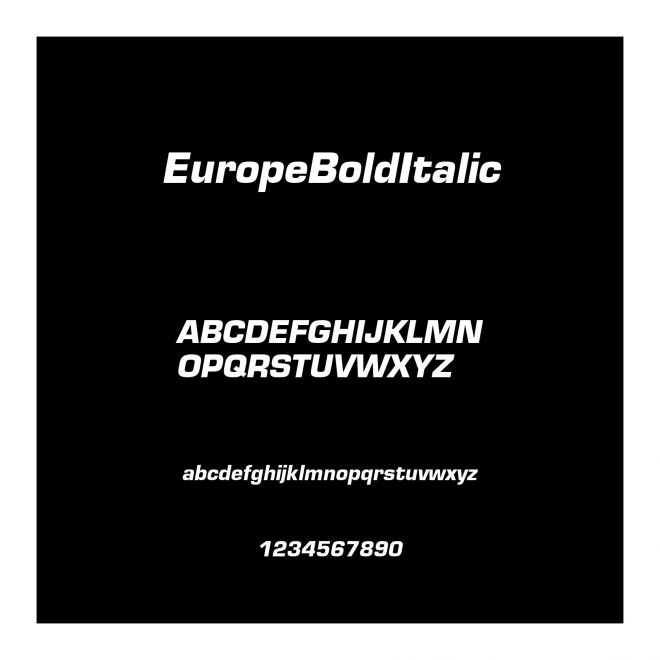 EuropeBoldItalic