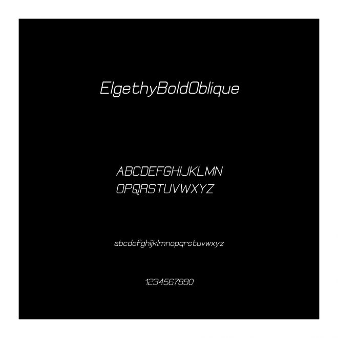 ElgethyBoldOblique