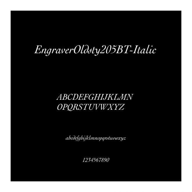 EngraverOldsty205BT-Italic