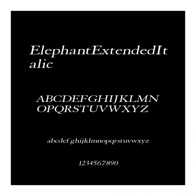 ElephantExtendedItalic